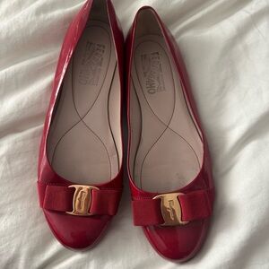 Salvatore Ferragamo Red Women's Flats